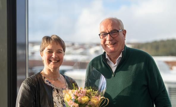 Rektor Hanne Solheim Hansen og styreleder Øyvind Fylling-Jensen​