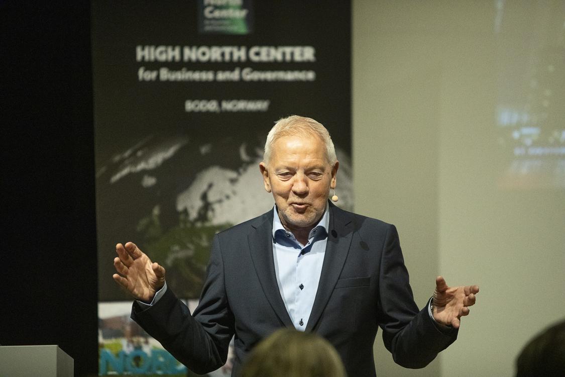 Project leader: Frode Mellemvik, who leads the large research project that the Nordic Center has on China in the Arctic, gave an account of the project. Photo: Hogne Bø Pettersen/High North Center